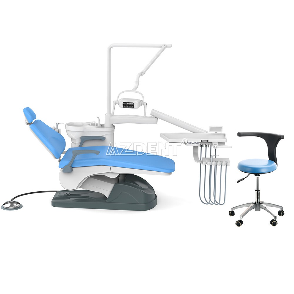 Dental Unit Chair Computer Control+Stool /Portable Suction Unit +Air Compressor