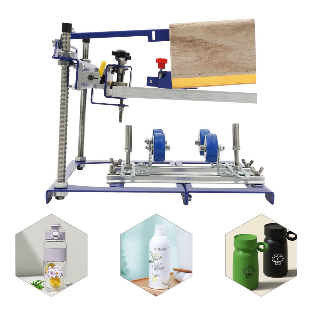 Curved Surface Bottle Screen Printing Machine For Cylindrical & Conical Products