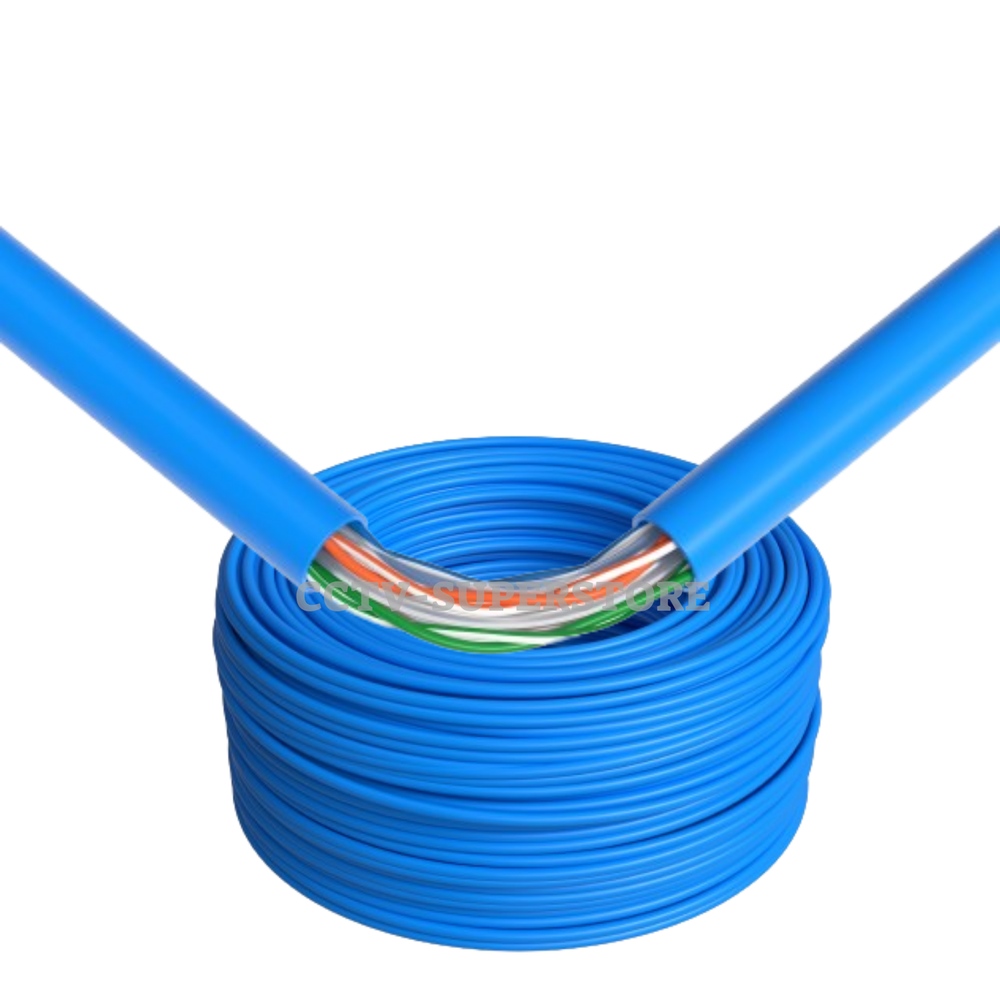 CAT6 500FT Cable CCA UTP Unshielded Solid 23AWG Ethernet LAN Network RJ45 BLUE