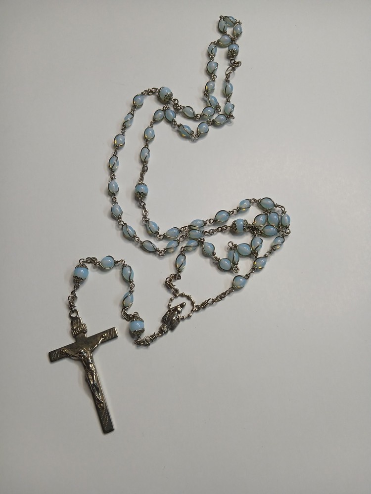 vintage iridescent rosary