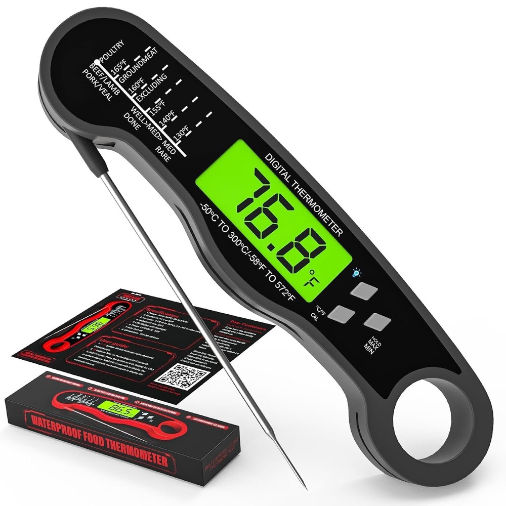 Internal Meat Thermometer Long Probe Instant Read Fast Meat multi-coloredDigital
