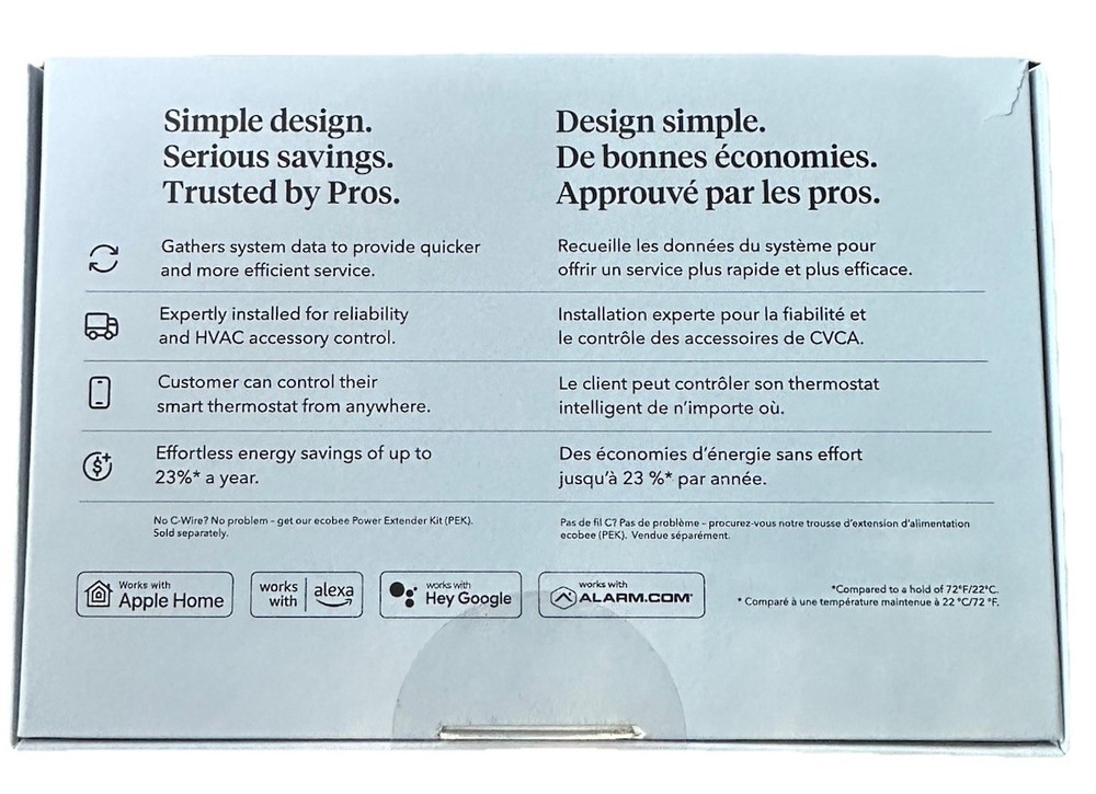 Ecobee Lite Smart Thermostat Programmable Touchscreen EB-state7ICR-01