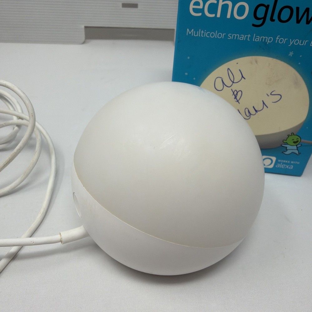 Amazon Echo Glow Multicolor Smart Lamp for Kids Alexa Compatible, White