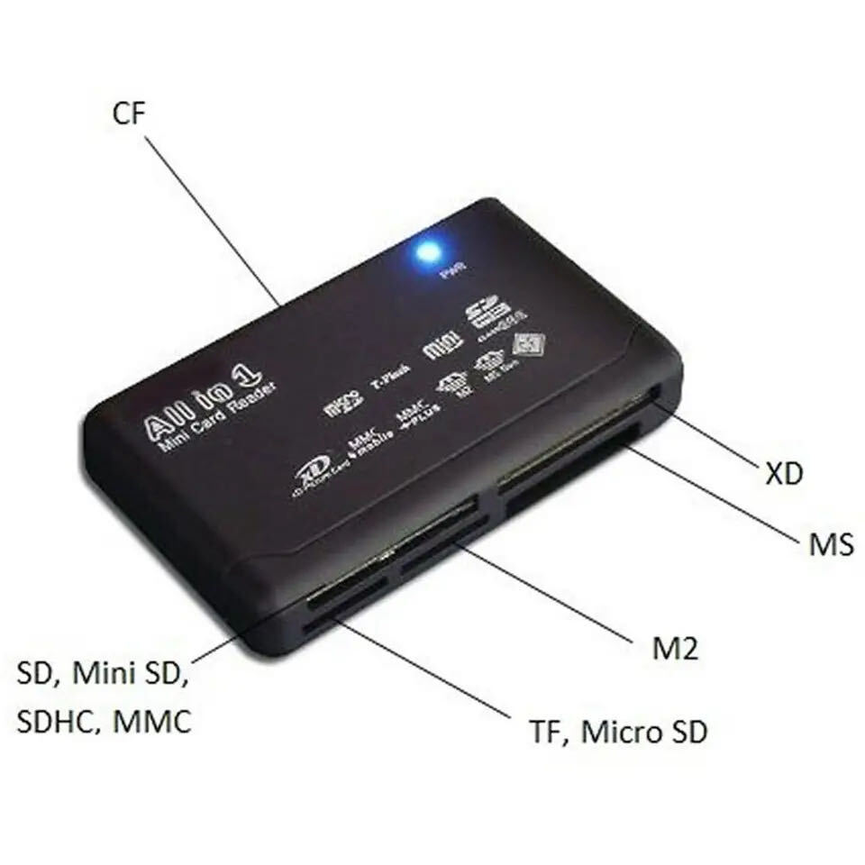 Memory Card Reader Mini 26-IN-1 USB 2.0 High Speed For CF xD SD MS SDHC LOT