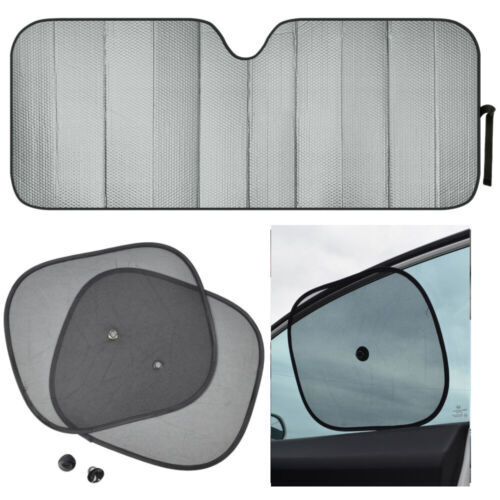 Double-Sided Folding Car Sun Shade Windshield Cover Reflector + Window Blockers
