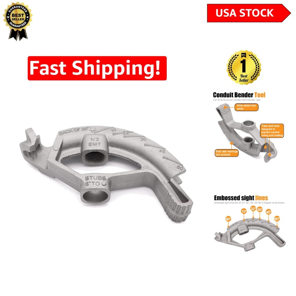 Professional 1/2-Inch EMT Conduit Bender - Hydraulically Powered for Precision