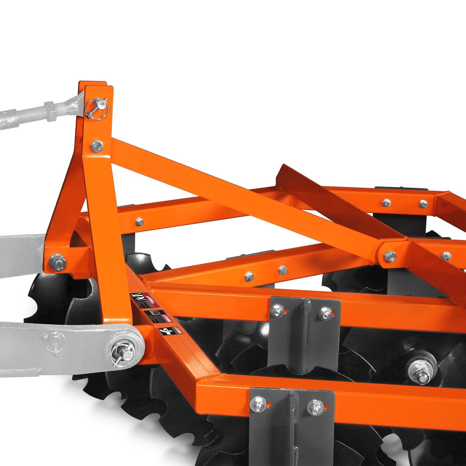 MechMaxx 3 Point Hitch 72" Notched Disc Harrow Plow Tractor Attachments, DH72