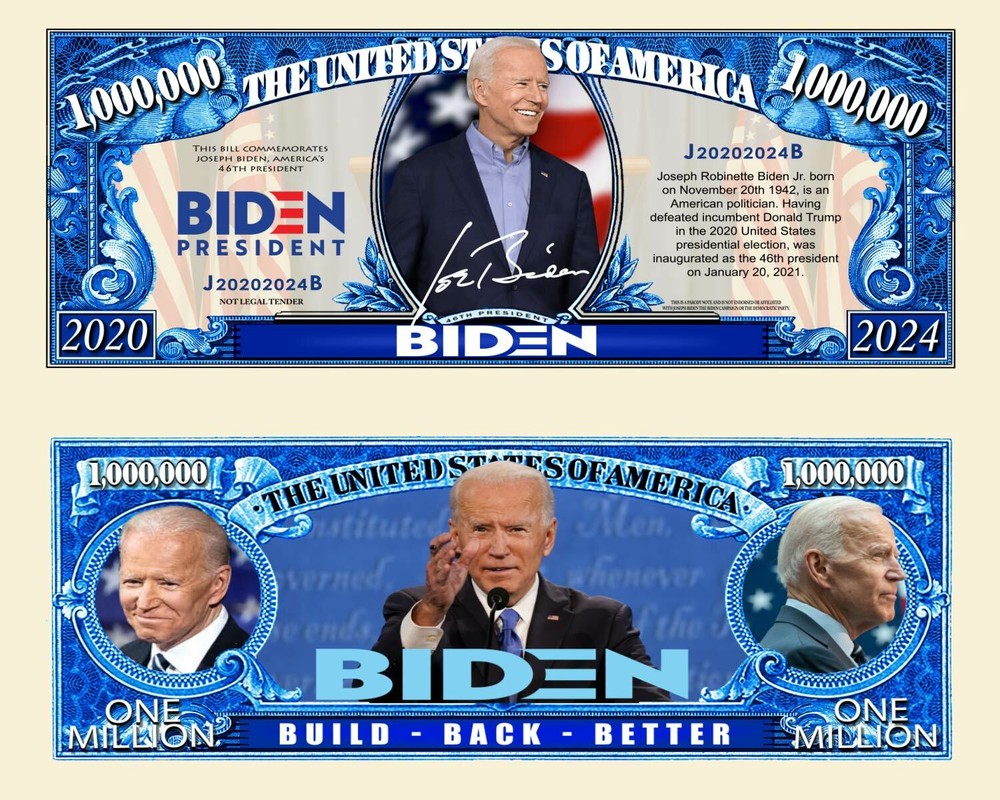 PRESIDENT BIDEN 2020 - 2024 NOVELTY NOTE