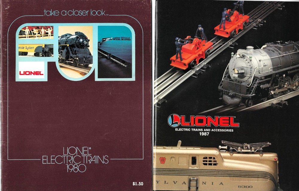 1980 & 1987  Lionel Trains Catalogs - Great Condition