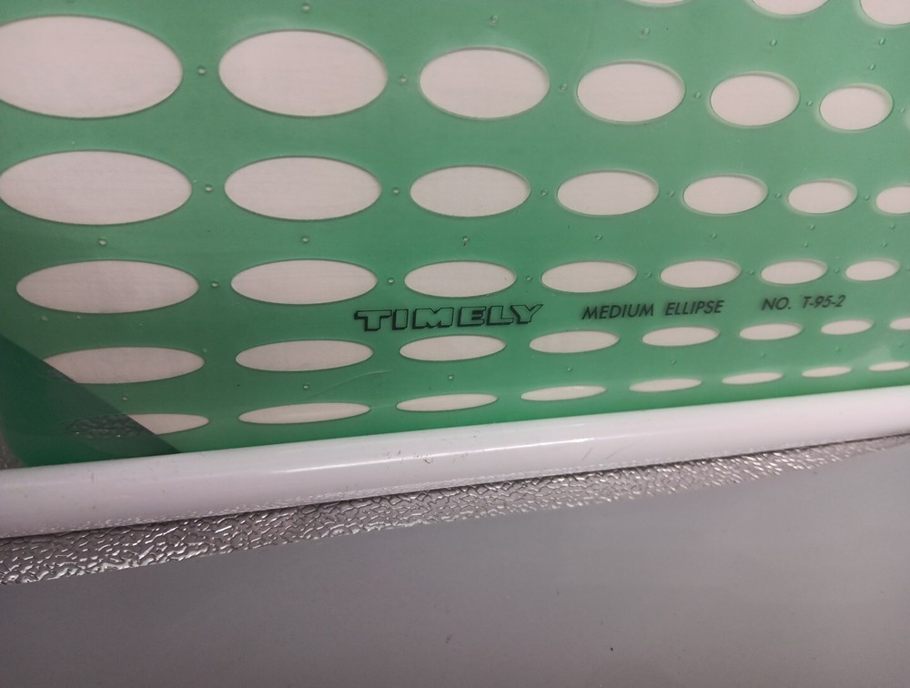 Timely No T-95-1 & 2 Medium Ellipse Circle Drafting Engineer Templates Drawing