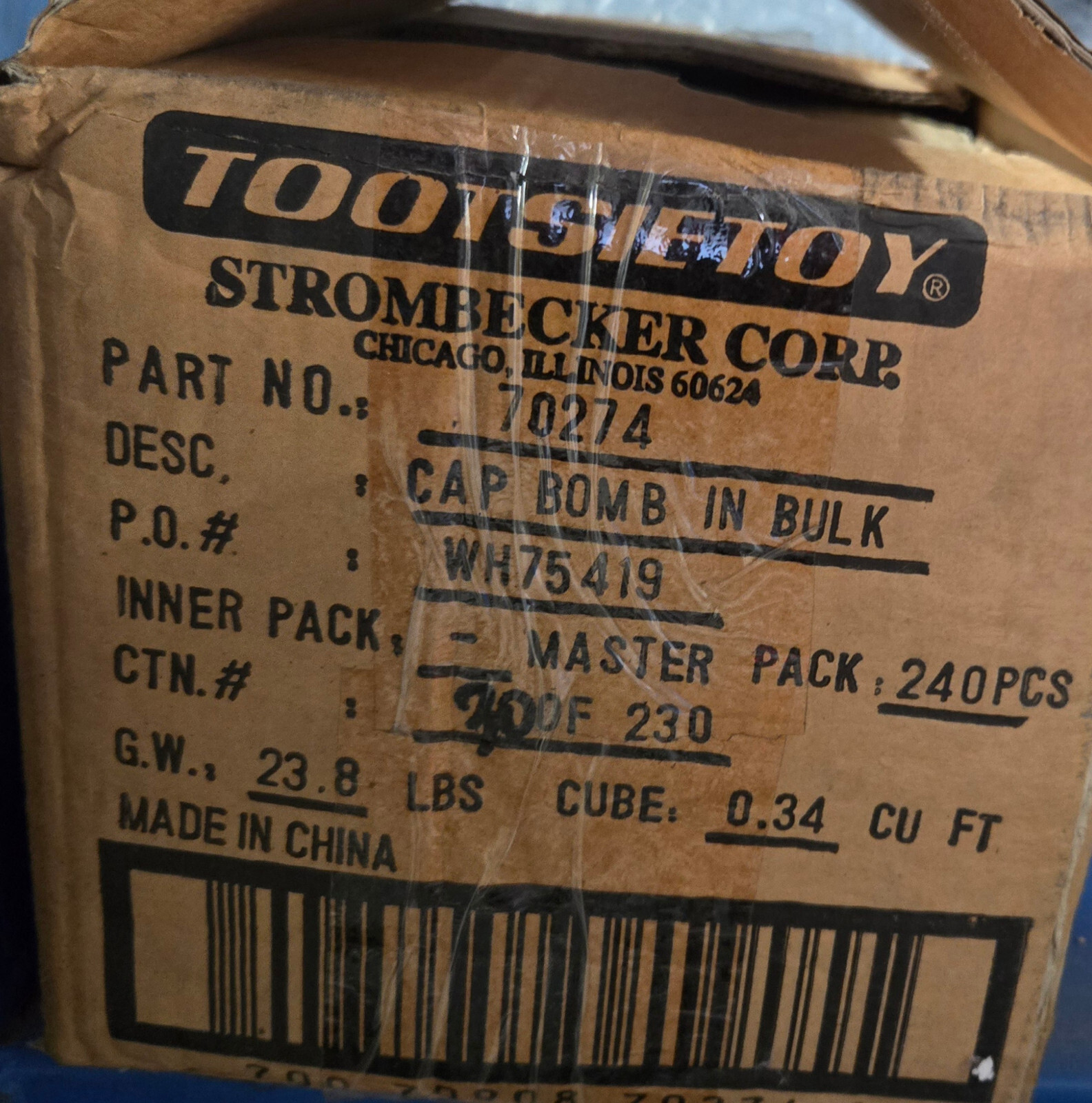 Tootsie Toy Cap Bomb 70274 NEW Old Stock, Buy more than 1 and save! Free S&H