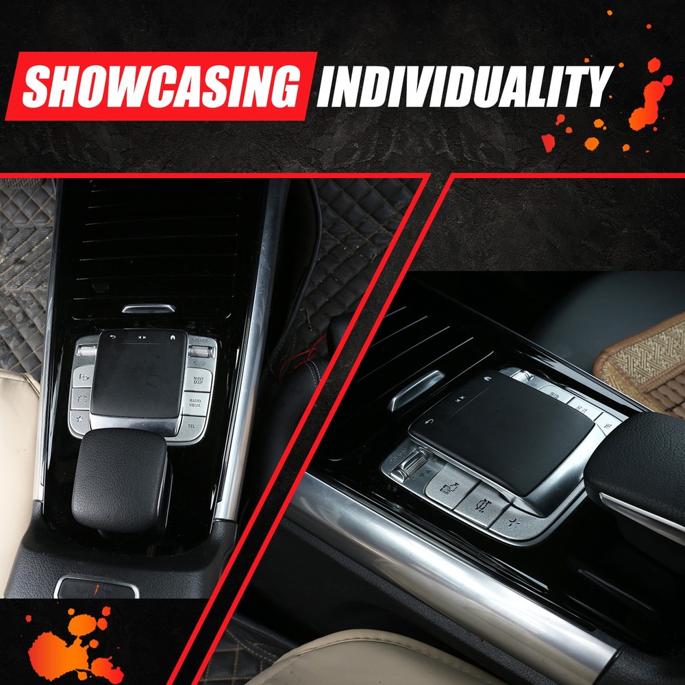 For Benz A-Class 2019-22 Silver Aluminum Multimedia Button Switch Middle Console