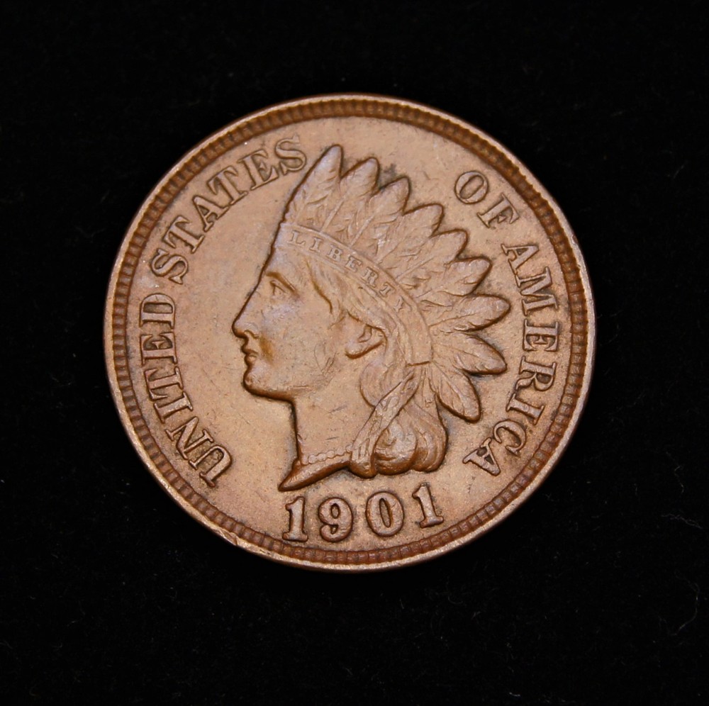 1901 Indian Head Cent  AU