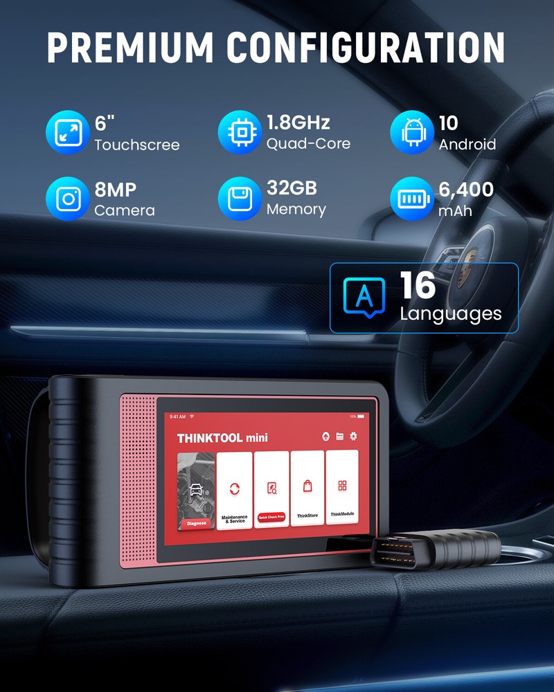 THINKTOOL Mini OBD2 Scanner Full System IMMO Car Diagnostic Tool Code Reader