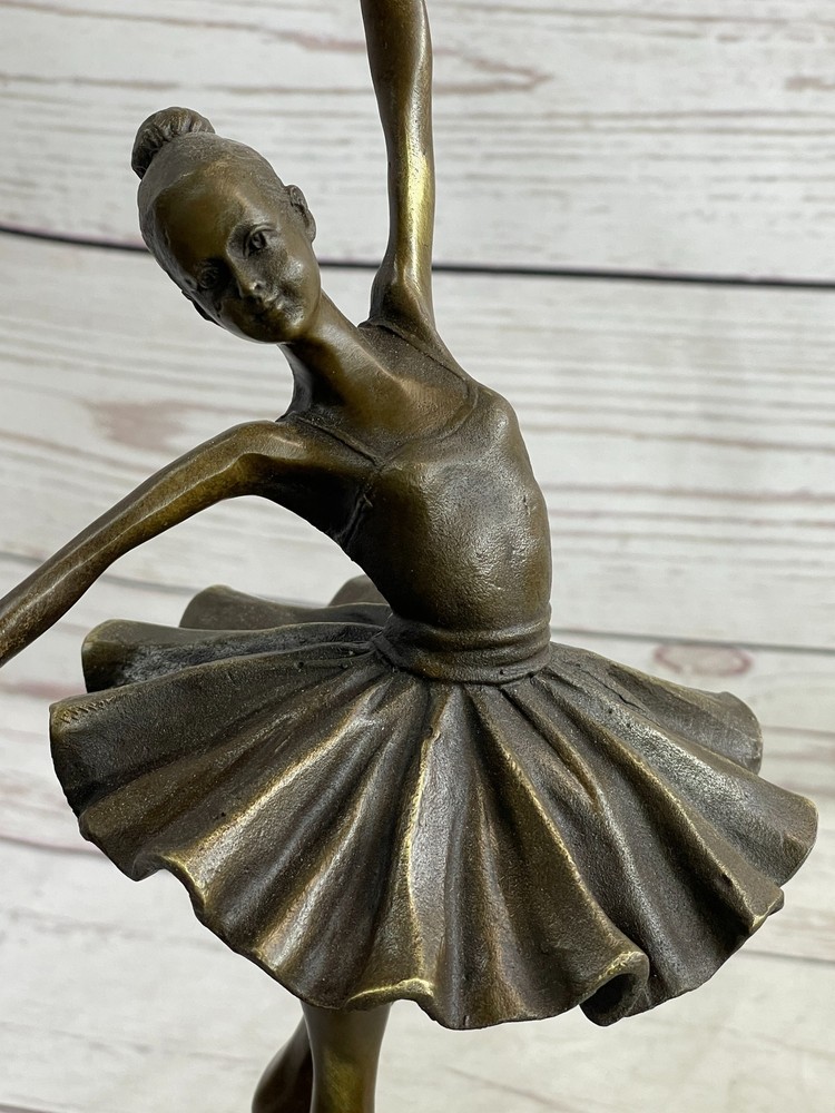 Signed Original Miguel Lopez(Milo) Prima Ballerina Genuine Solid Bronze Decor
