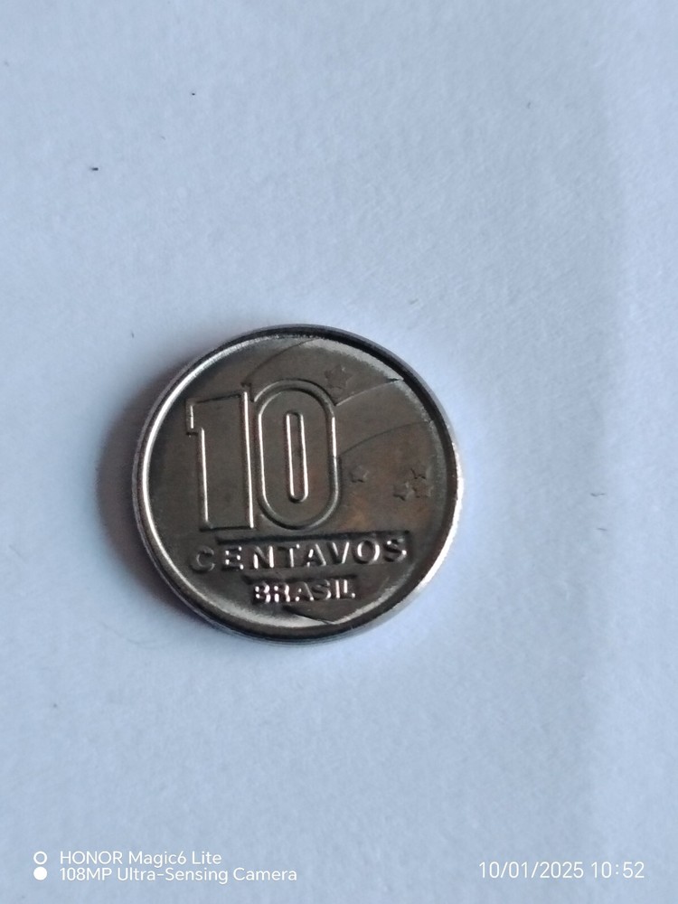 BRAZIL 10 CENTAVOS 1989 collectable coin