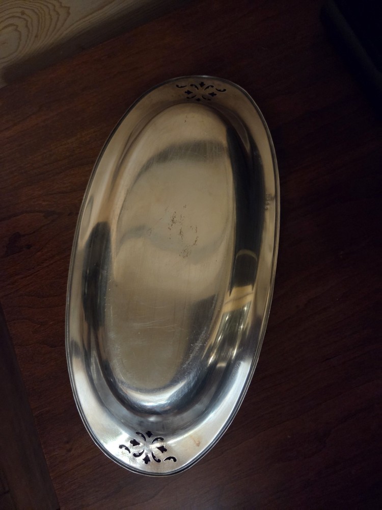 Vintage Nickel Silver Bread Tray