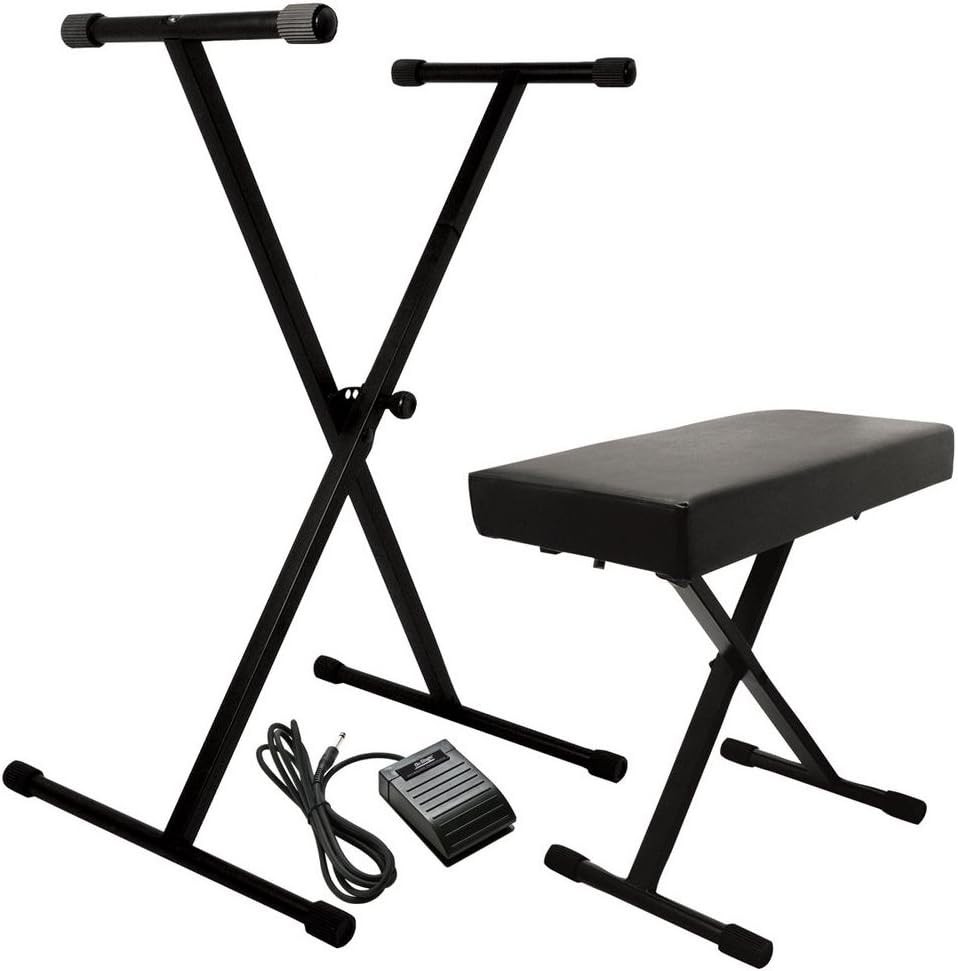 On-Stage KPK6520 Keyboard Stand/Bench Pack with KSP20 Sustain Pedal 614590