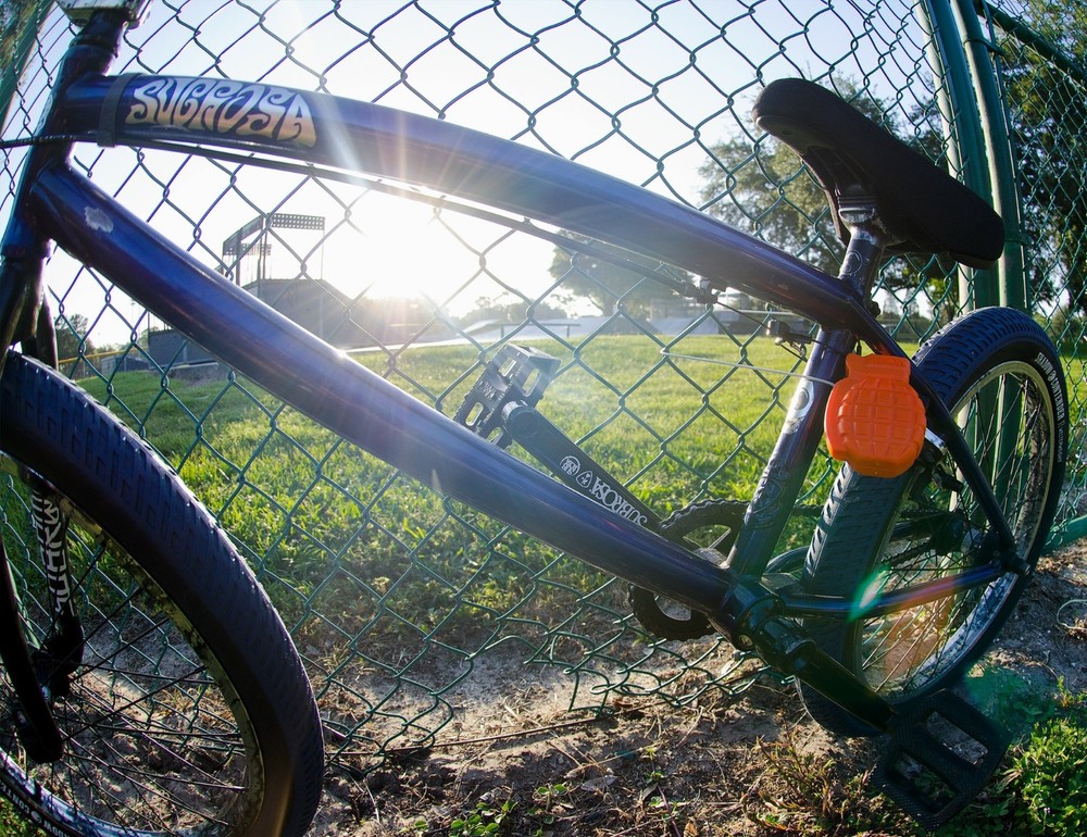 SUBROSA COMBAT LOCK BMX BICYCLE LOCK INCLUDES 2 KEYS GRENADE ORANGE SHADOW NEW