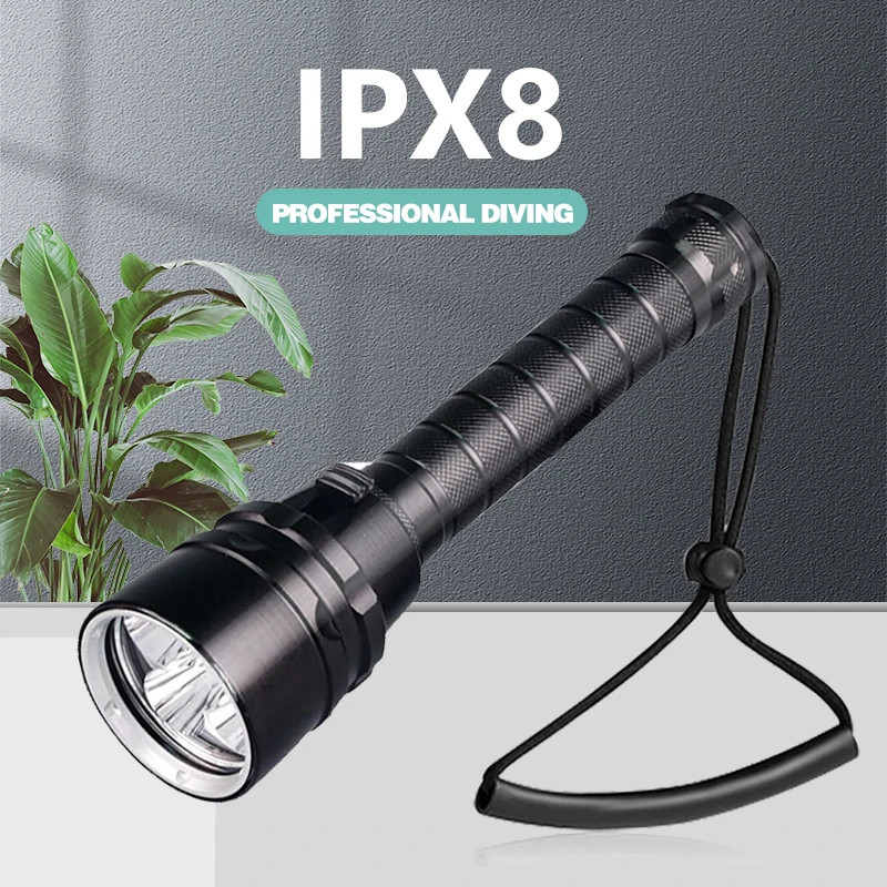 IPX8 Waterproof Professional Diving Flashlight Underwater Dive Torch Light US