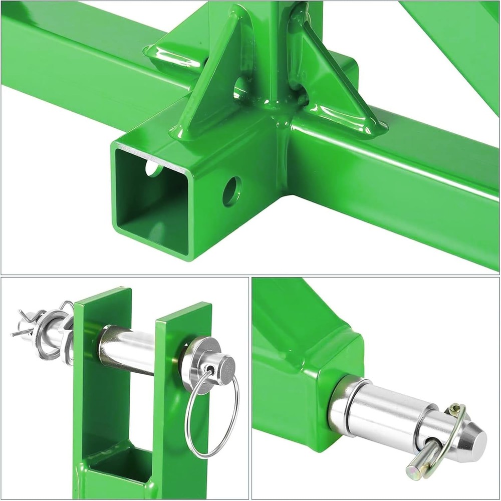 3 Point Trailer Hitch with 2" Receiver for Cat 1 Quick Hitch Tractor Attachment