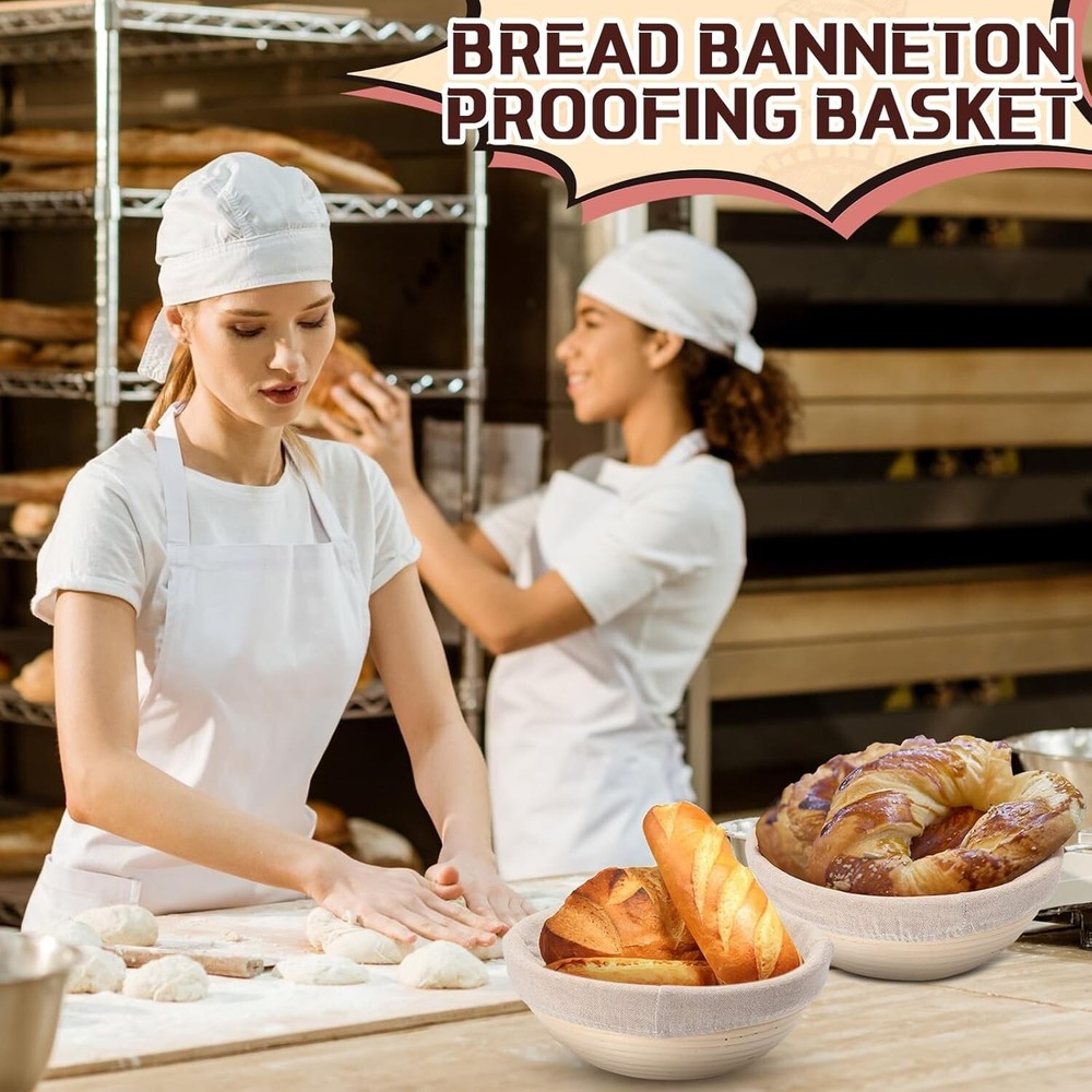 Bread Proofing Basket Banneton Natural cane bread baking and fermentation basket