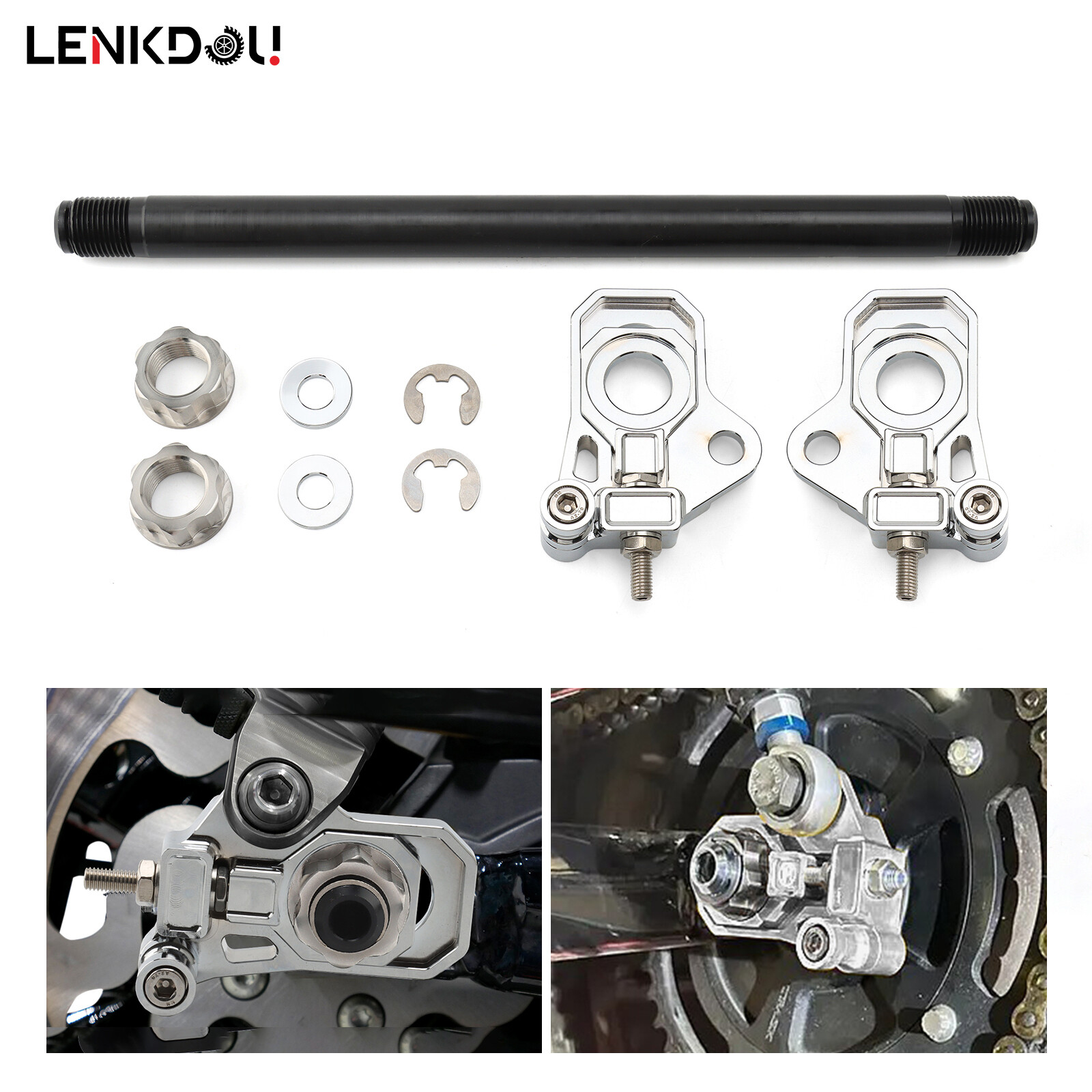 For Harley Motorcycle Rear Axle Adjuster Kit Street Glide Road King FLHR 2009-UP