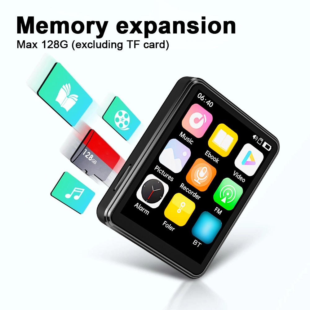 2.4 Inch Touch Screen MP3 Player With BT Speaker For E-book Reading FCSV