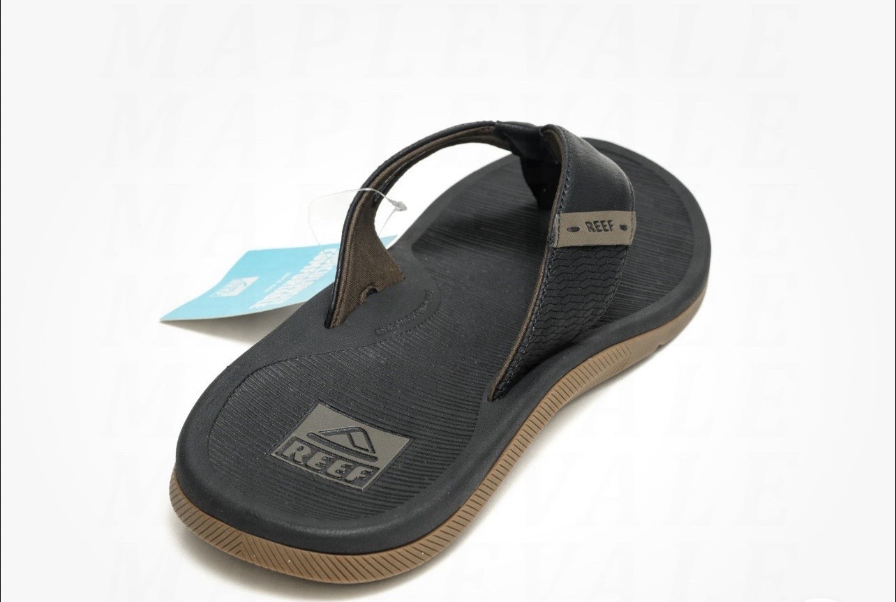 REEF Santa Ana Men's Sandals Beach Flip Flop Cushion Black/Brown CI4650 NWT