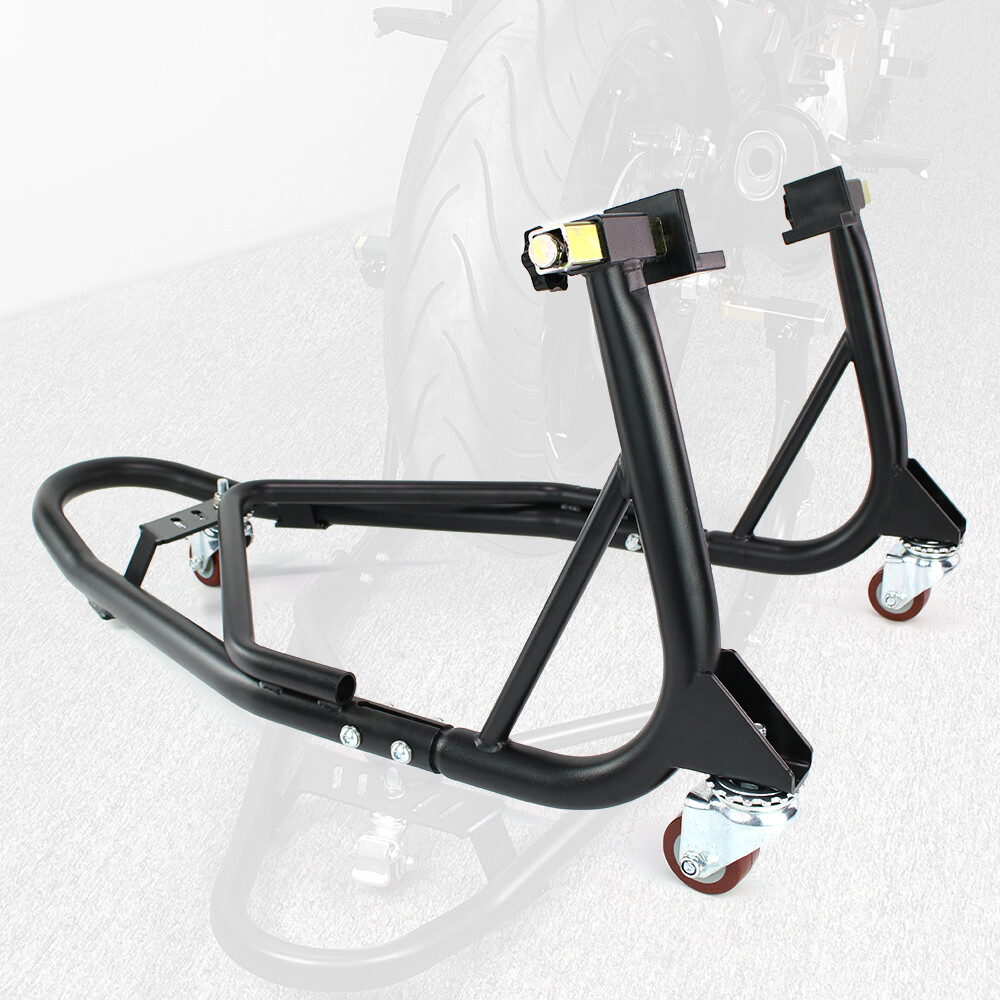 Steel Motorcycle Rear Wheel Mobile Lift Frame Bracket Stand Universal Black