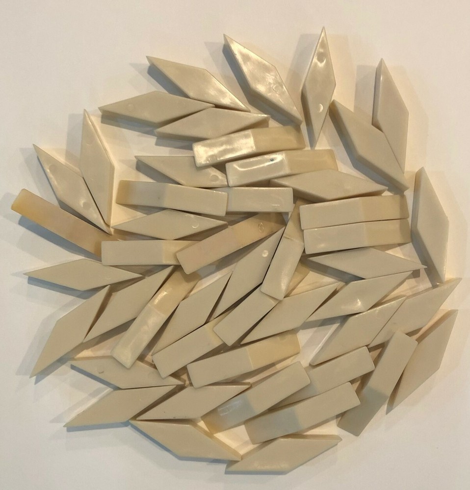 142 PLASTIC TANGRAM / PATTERN BLOCKS - Manipulatives (6 different shapes/colors)