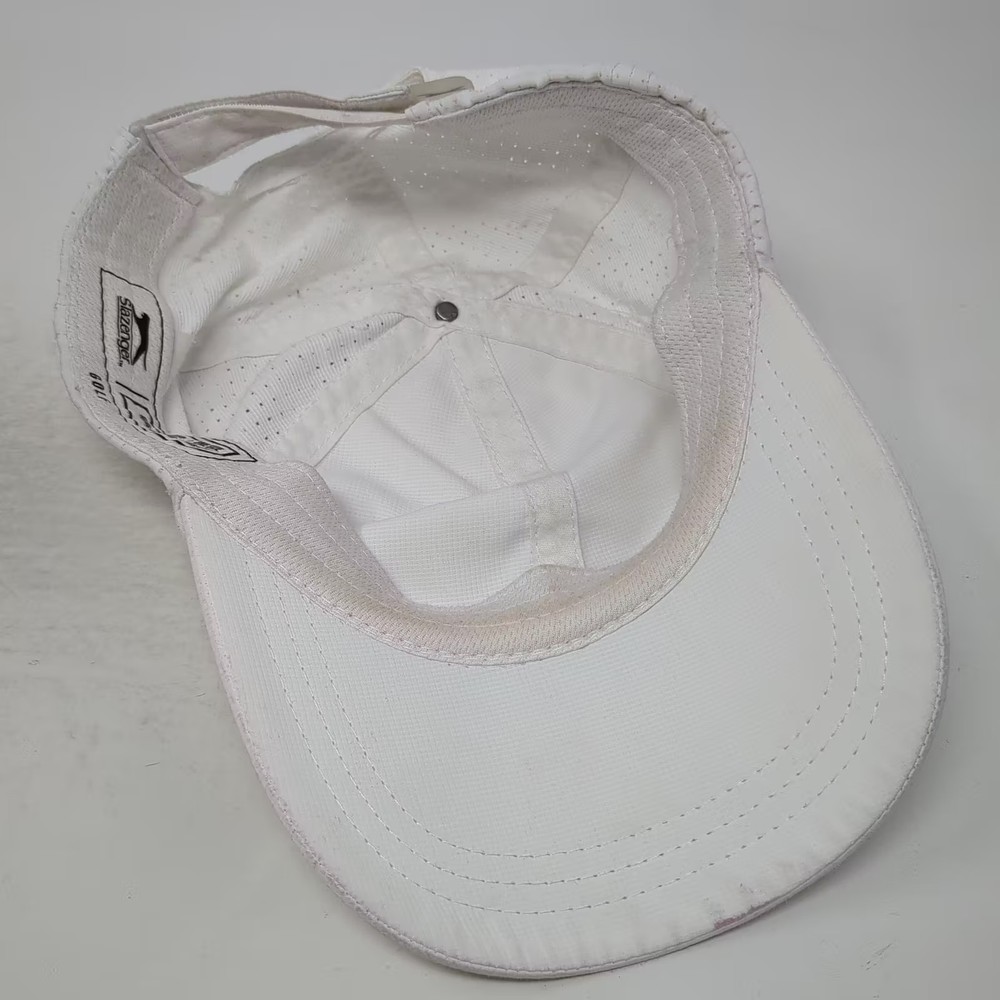 Slazenger Golf Hat White One Size Slideback Adjustable Perforated Breathable