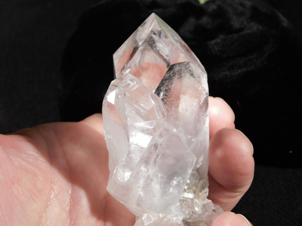 SUPER Translucent! QUARTZ Crystal Cluster From Brazil 184gr