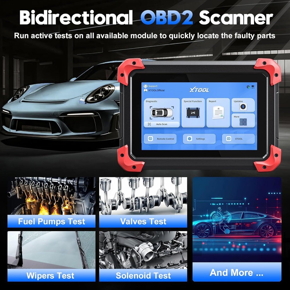 2024 XTOOL D7 V2.0 Full System Bidirectional OBD2 Scanner E.CU Coding CAN FD FCA
