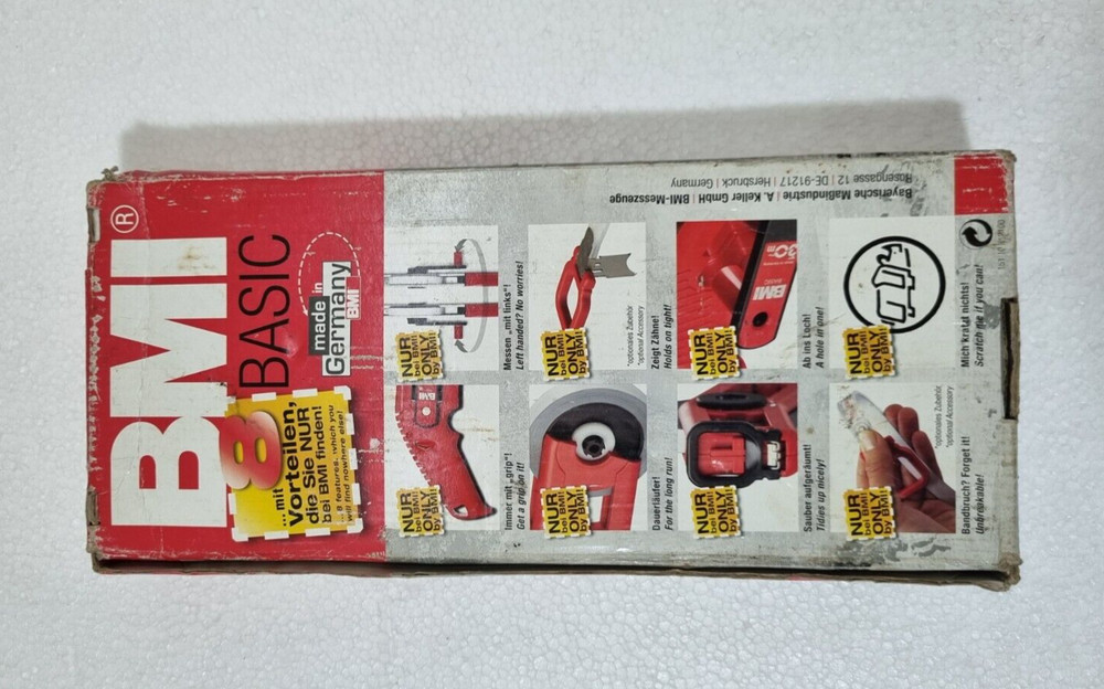 BMI BASIC 30M WHITE STEEL, COMPACT FRAME MEASURING TAPE