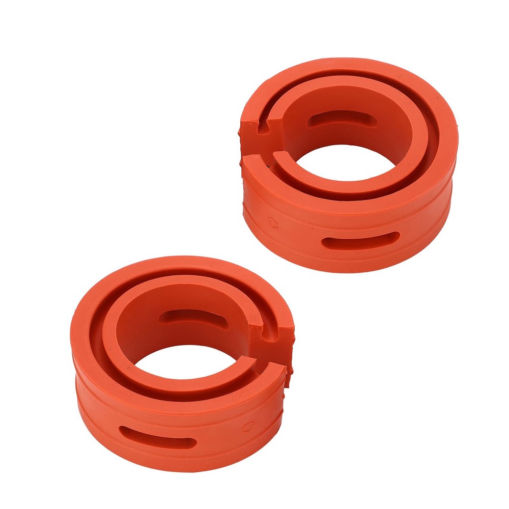2PCS Car Coil Spring Buffer Rubber, Universal Shock Absorber Cushion Red