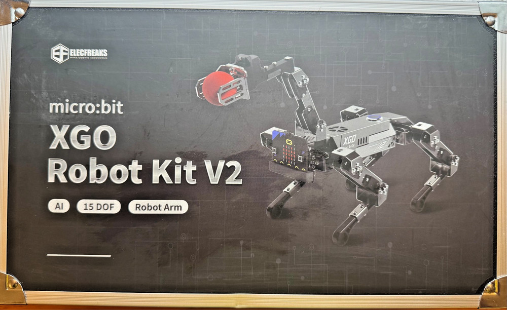 Elecfreaks microbit Robotic Dog Xgo V2, Programmable Full Metal Bionic Robot Kit