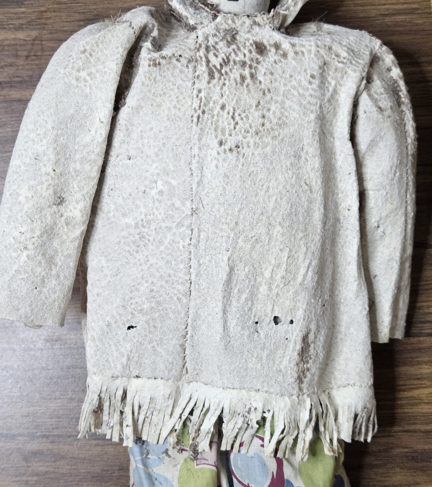 Antique Inuit Handmade Cloth Doll Fur Parka Sealskin Arctic Alaska Native Eskimo