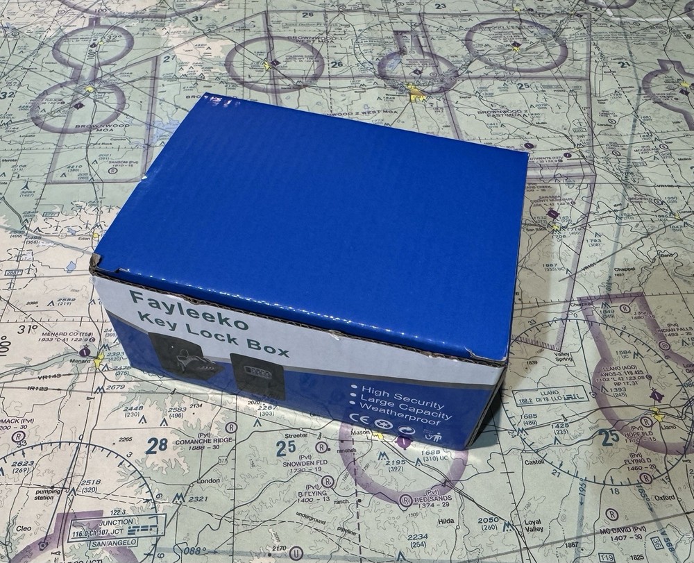 Fayleeko Key Lock Box Wall Mounted 4 Digit Combination Outside / Inside Use