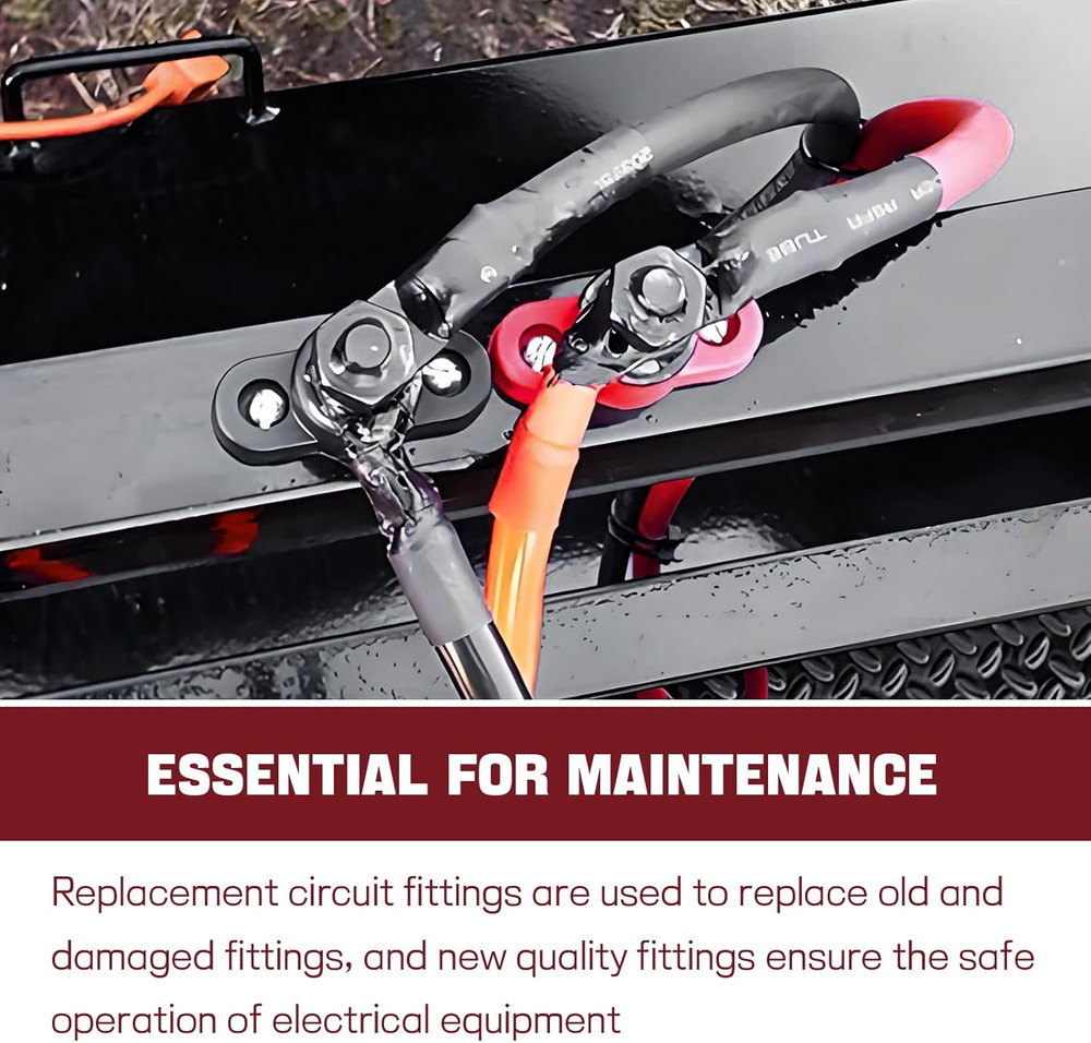 2PCS Single Stud Battery Junction Posts Block, 12V 3/8" Insulated Battery Cable