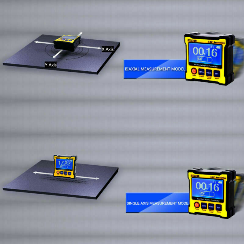 2.76“ Mini Dual Axis Digital Angle Protractor Magnetic Inclinometer Angle Finder