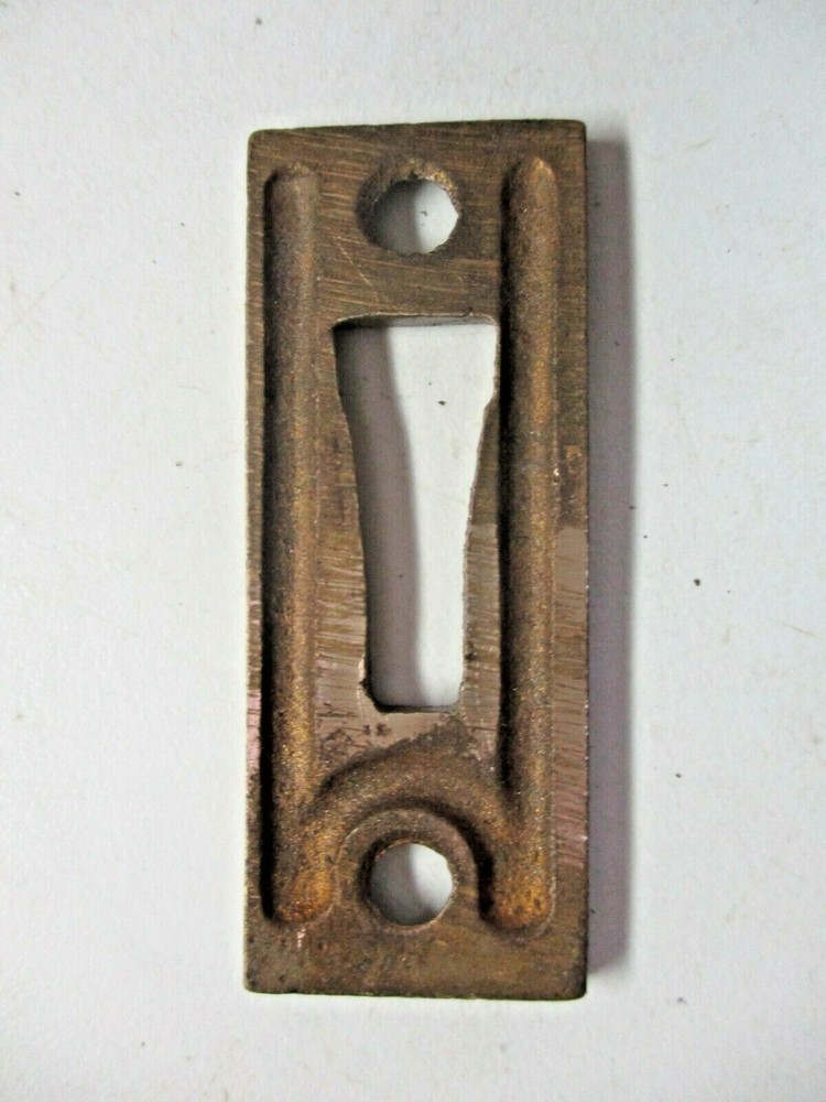 4587S Solid Brass Casement Window Bronze Locking Handle Left Hand Vintage 1950s