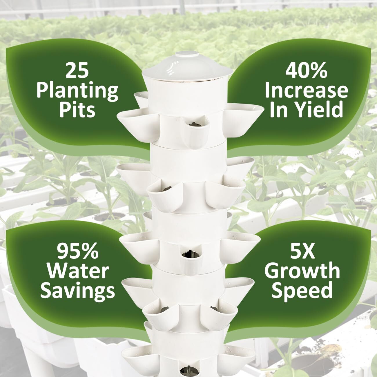Hydroponics Growing System Kit 25/30 Pods Hydroponic Grow Kit Hydroponic Tower
