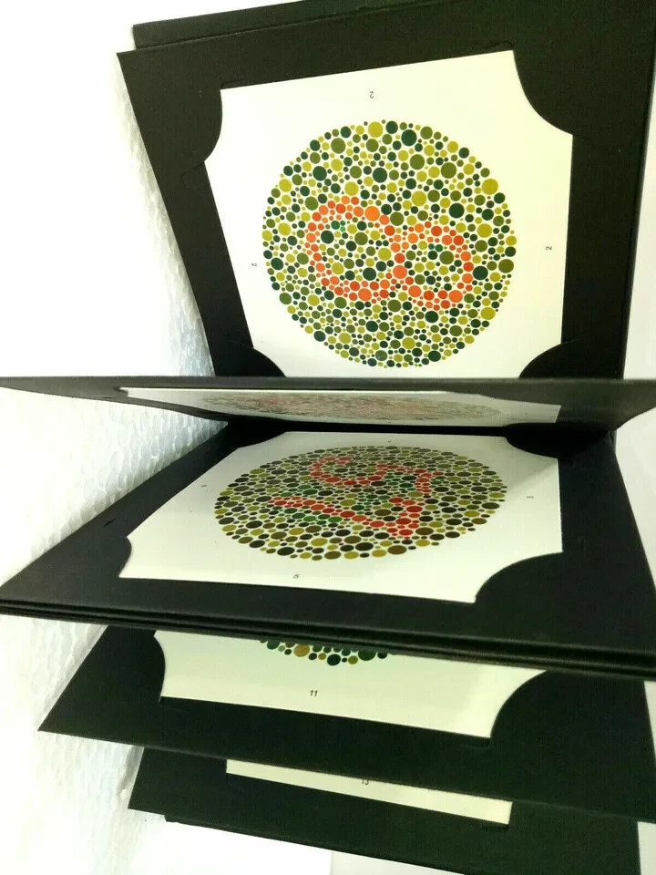 24 Plate Ishihara Test Book for Color Blindness Testing