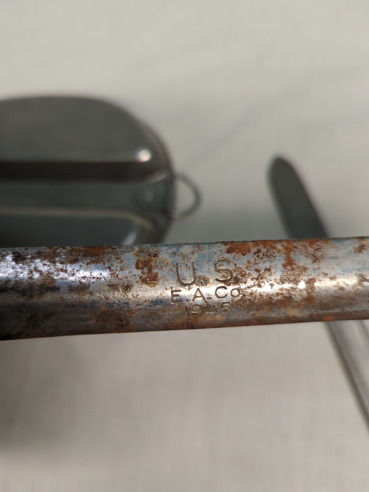 U.S. Army Mess Kit Dated 1945 Marked US E.A. CO WWII With Knife