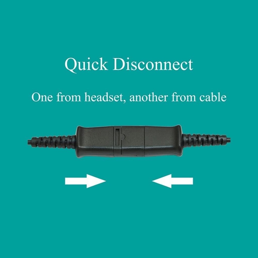 Y-Splitter Adapter Y-Training Cable with Mic Switch Compatible with Plantronics