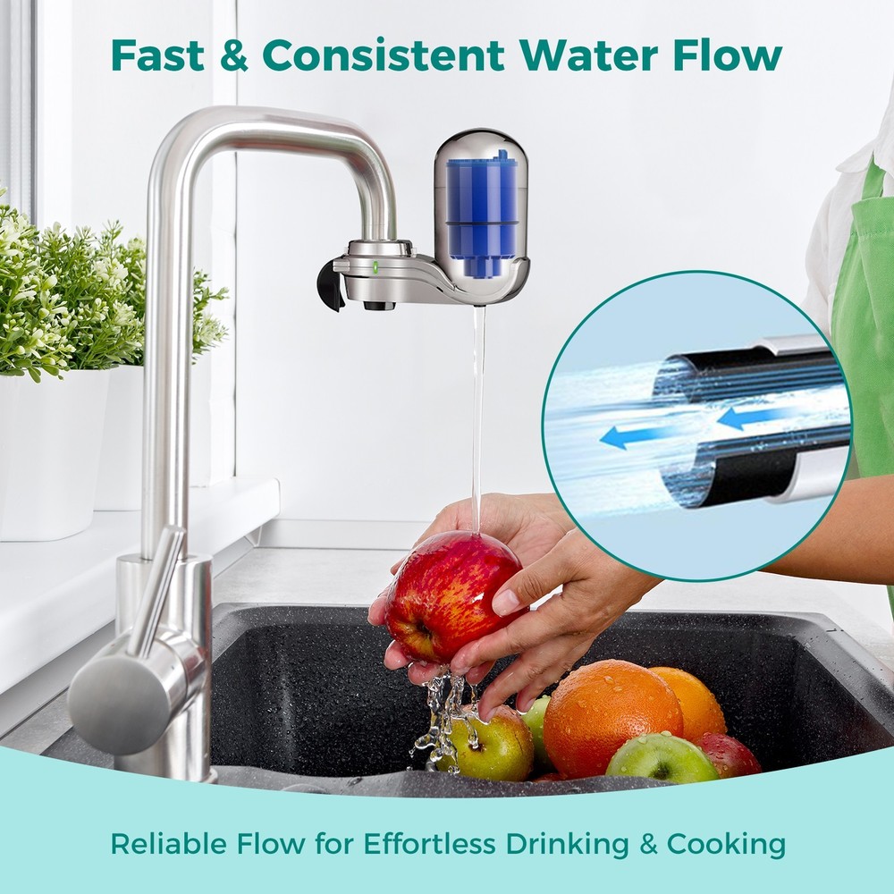 RF-9999 Faucet Water Filter Replacement Compatible Easy Install 3-Pack US