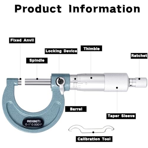 Ultra-Precision Carbide Tipped 0-1" Outside Micrometer