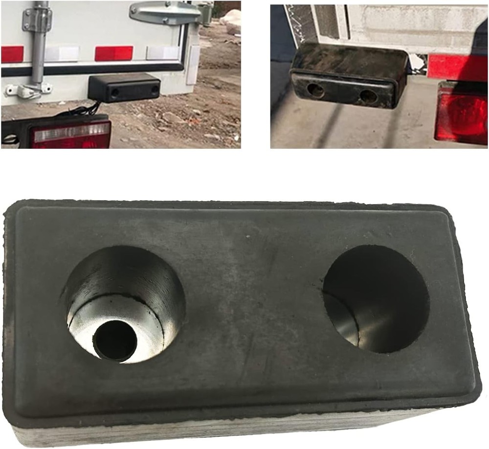 2 Pack Buffers Molded Rubber Bumper Block Dock Buffer 6x3x3 for Chassis/Trai...