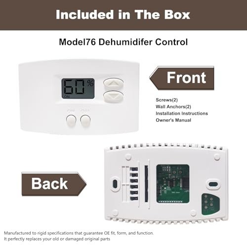 Digital Wall-Mount Dehumidifier Control Panel - Remote Wiring for 1800/E-Series